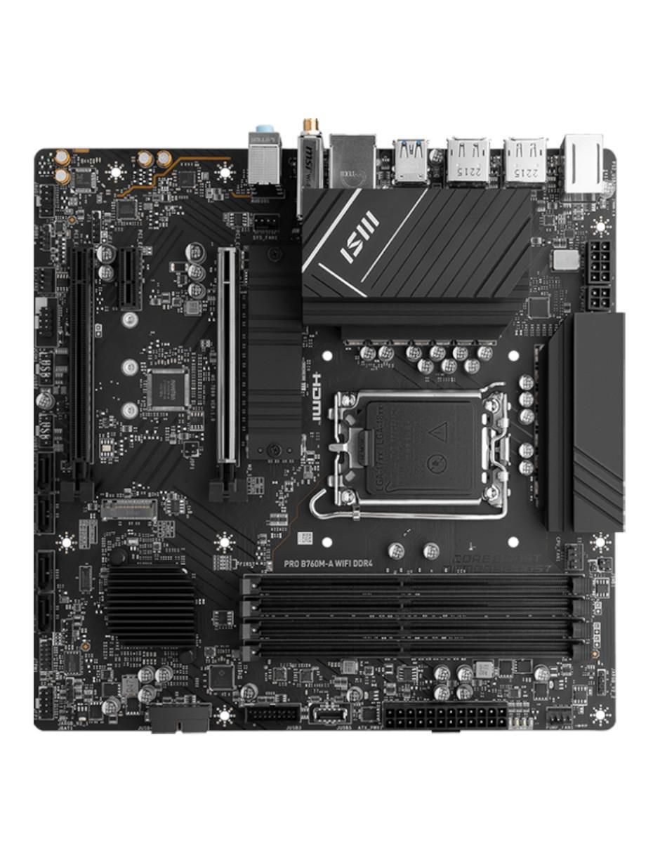 Tarjeta madre pro b760m-a wifi ddr4 compatible con procesador intel 5