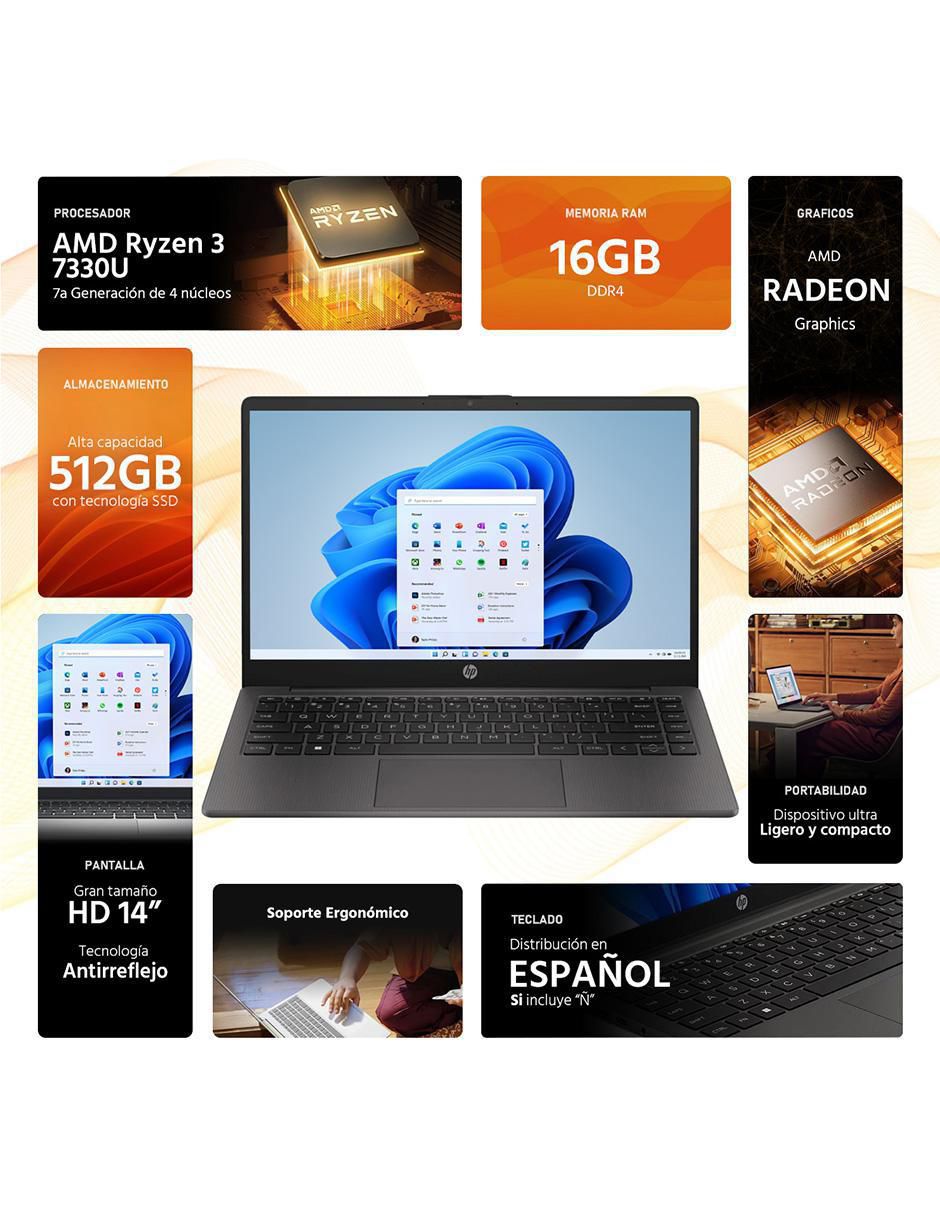 Laptop 245 G9 14 pulgadas hd amd ryzen 3 amd radeon 16 gb ram 512 gb ssd 2