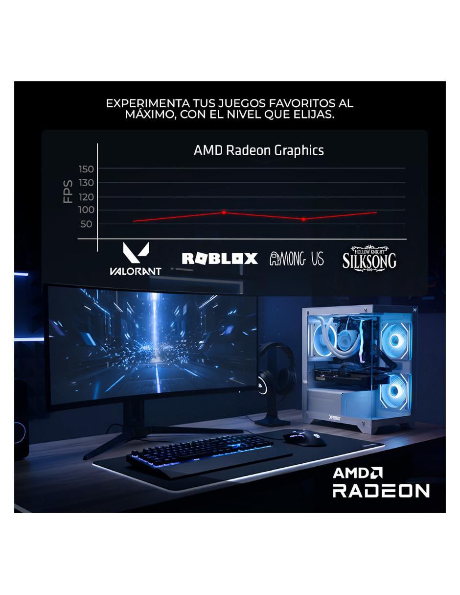 Computadora gamer XTMSIR716GBRENOIR amd ryzen 7 amd radeon graphics 16 gb ram 1 tb ssd 9