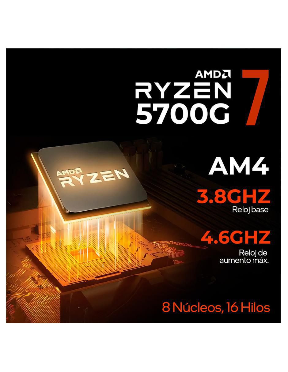Computadora gamer XTMSIR716GBRENOIRM 24 pulgadas full hd amd ryzen 7 amd radeon graphics 16 gb ram 1 tb ssd 6