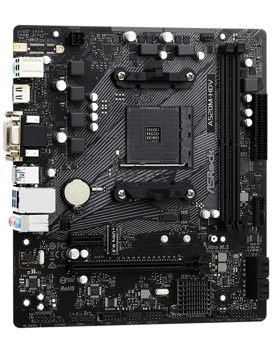 Tarjeta Madre A520M-HDV compatible con procesador AMD 4