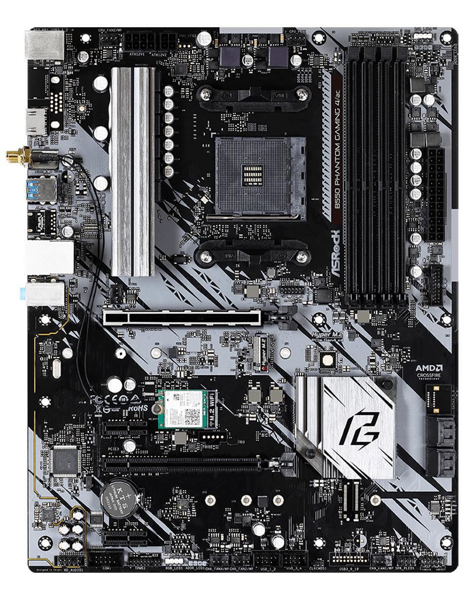Tarjeta Madre B550 Phantom Gaming compatible con procesador AMD 5