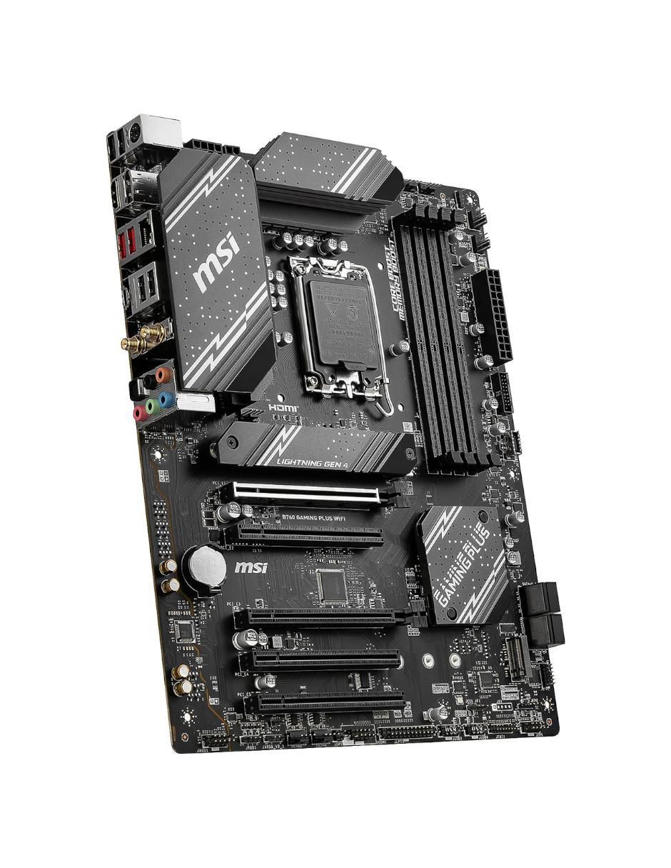 Tarjeta Madre B760 Gaming Plus WiFi compatible con procesador Intel 2