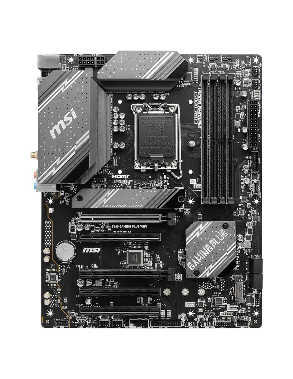 Tarjeta Madre B760 Gaming Plus WiFi compatible con procesador Intel 3