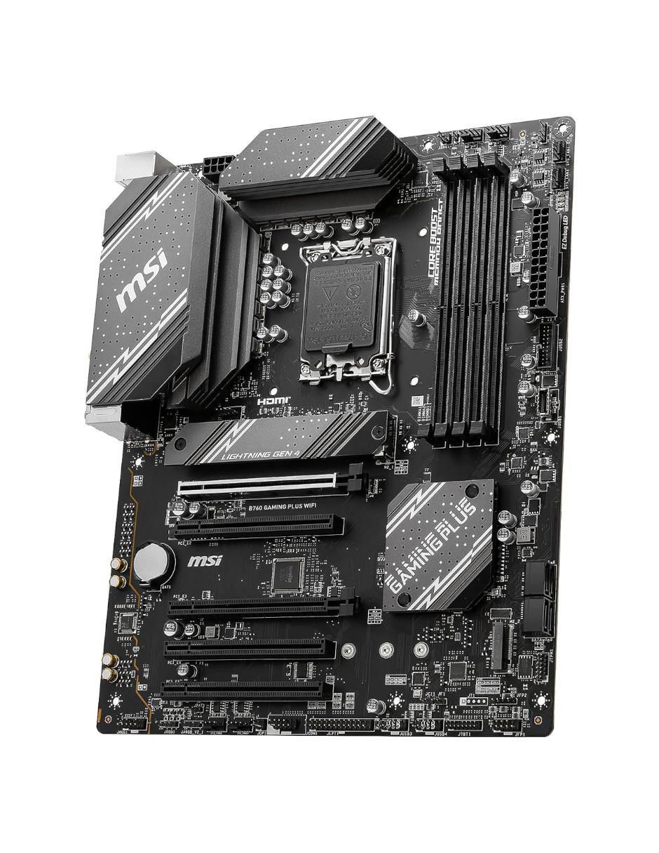 Tarjeta Madre B760 Gaming Plus WiFi compatible con procesador Intel 4