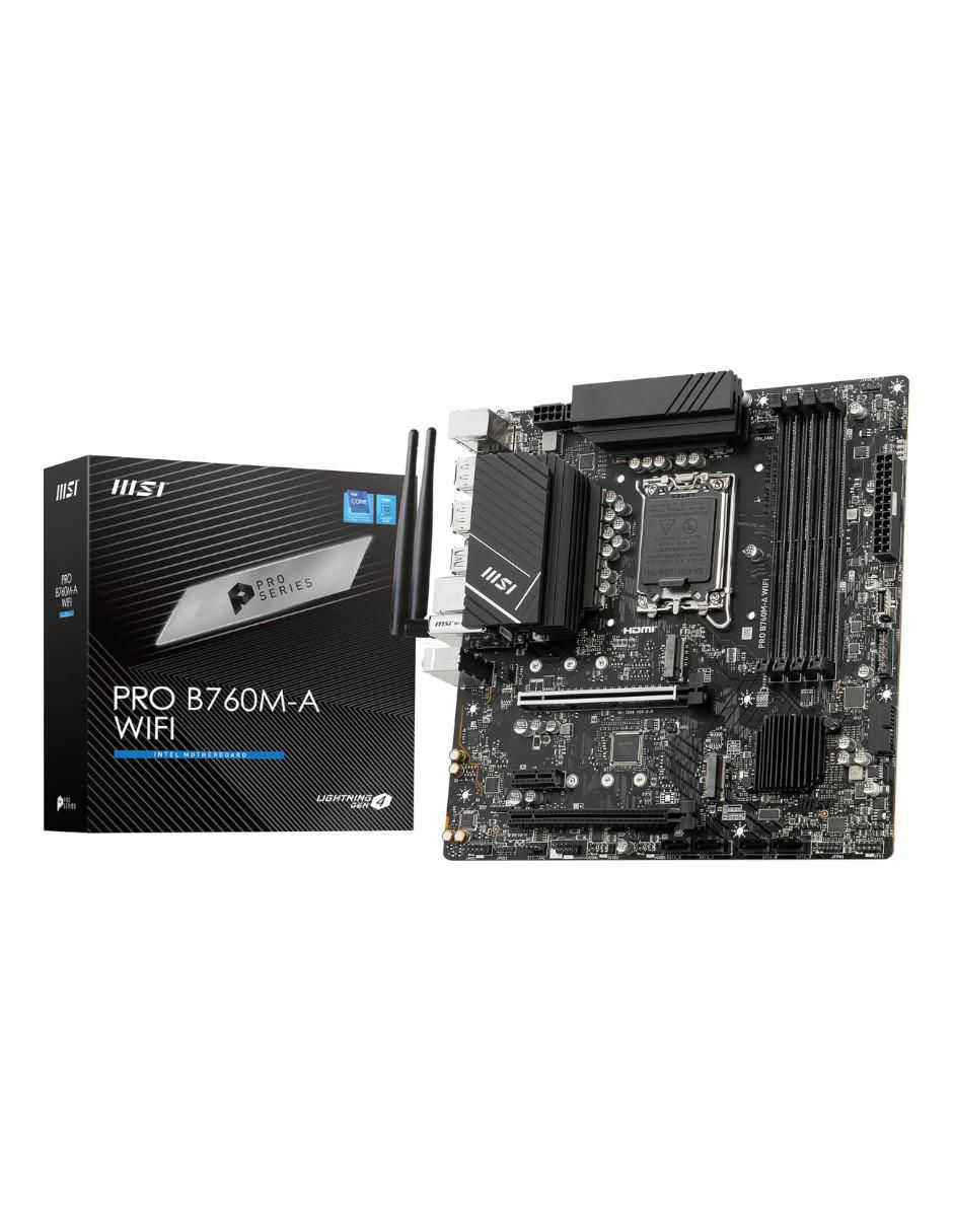 Tarjeta Madre Pro B760M-A WiFi compatible con procesador Intel Tarjeta Madre Pro B760M-A WiFi compatible con procesador Intel