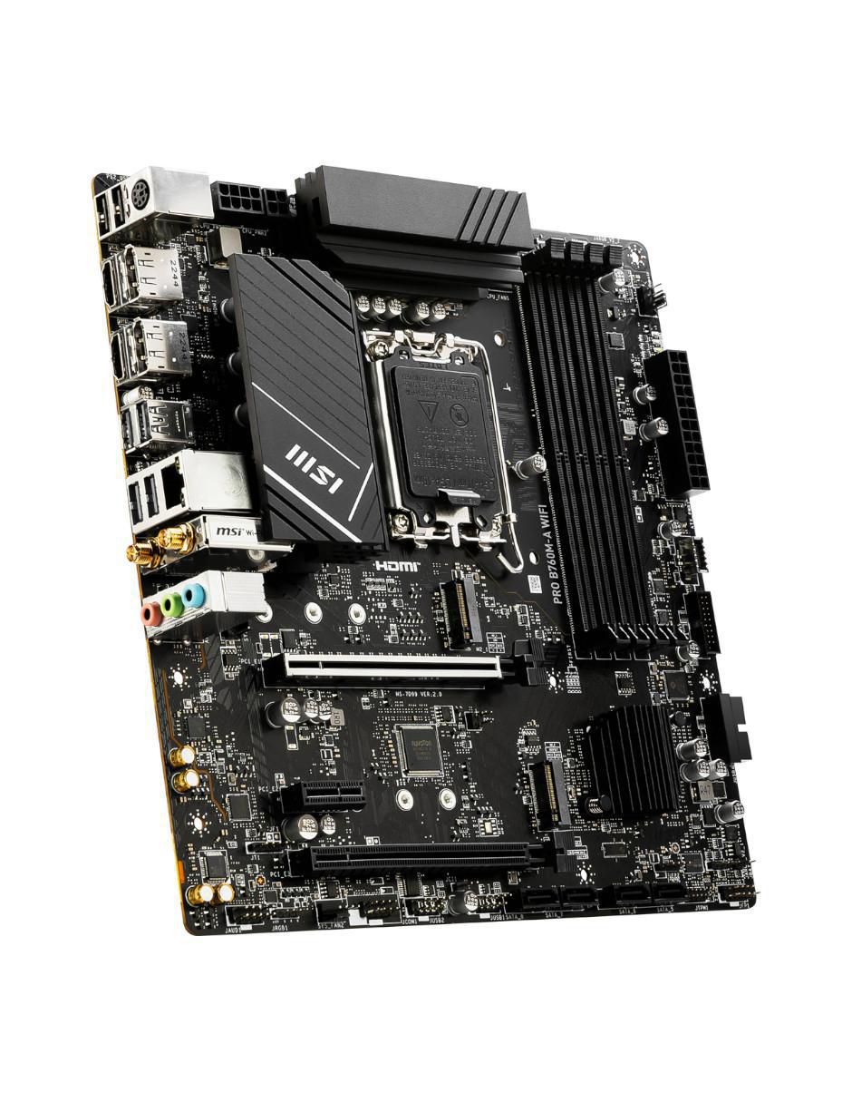Tarjeta Madre Pro B760M-A WiFi compatible con procesador Intel 4