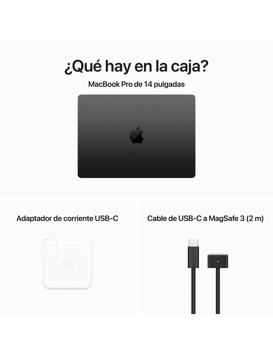 MacBook Pro 14 pulgadas M3 Pro 18 GB RAM 512 GB SSD Negro espacial