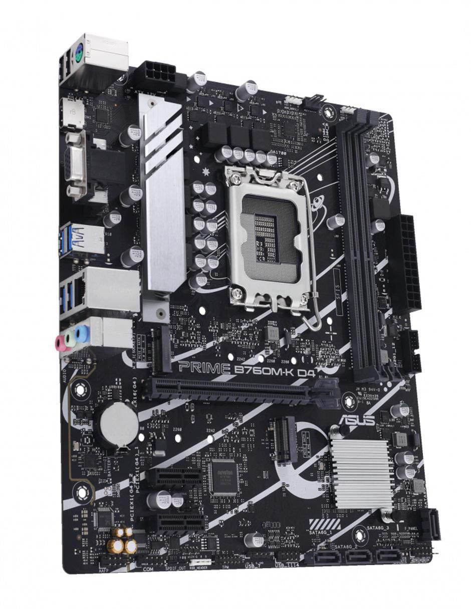 Tarjeta Madre Prime B760M-K D4 compatible con procesador Intel 4