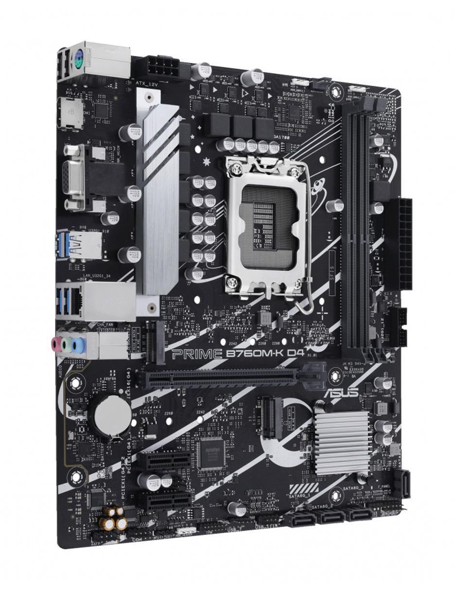 Tarjeta Madre Prime B760M-K D4 compatible con procesador Intel 5