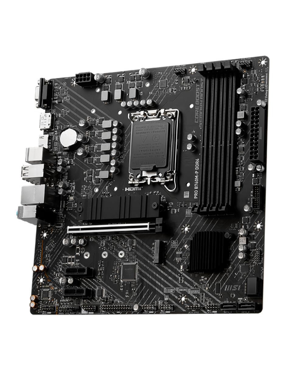 Tarjeta Madre Pro B760M-P DDR4 compatible con procesador Intel 4