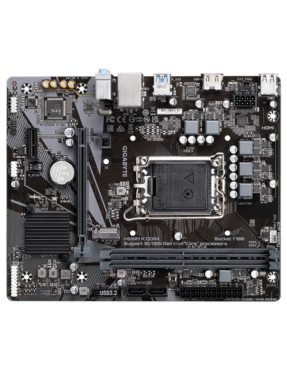 Tarjeta madre H610M K DDR4 compatible con procesador Intel 5