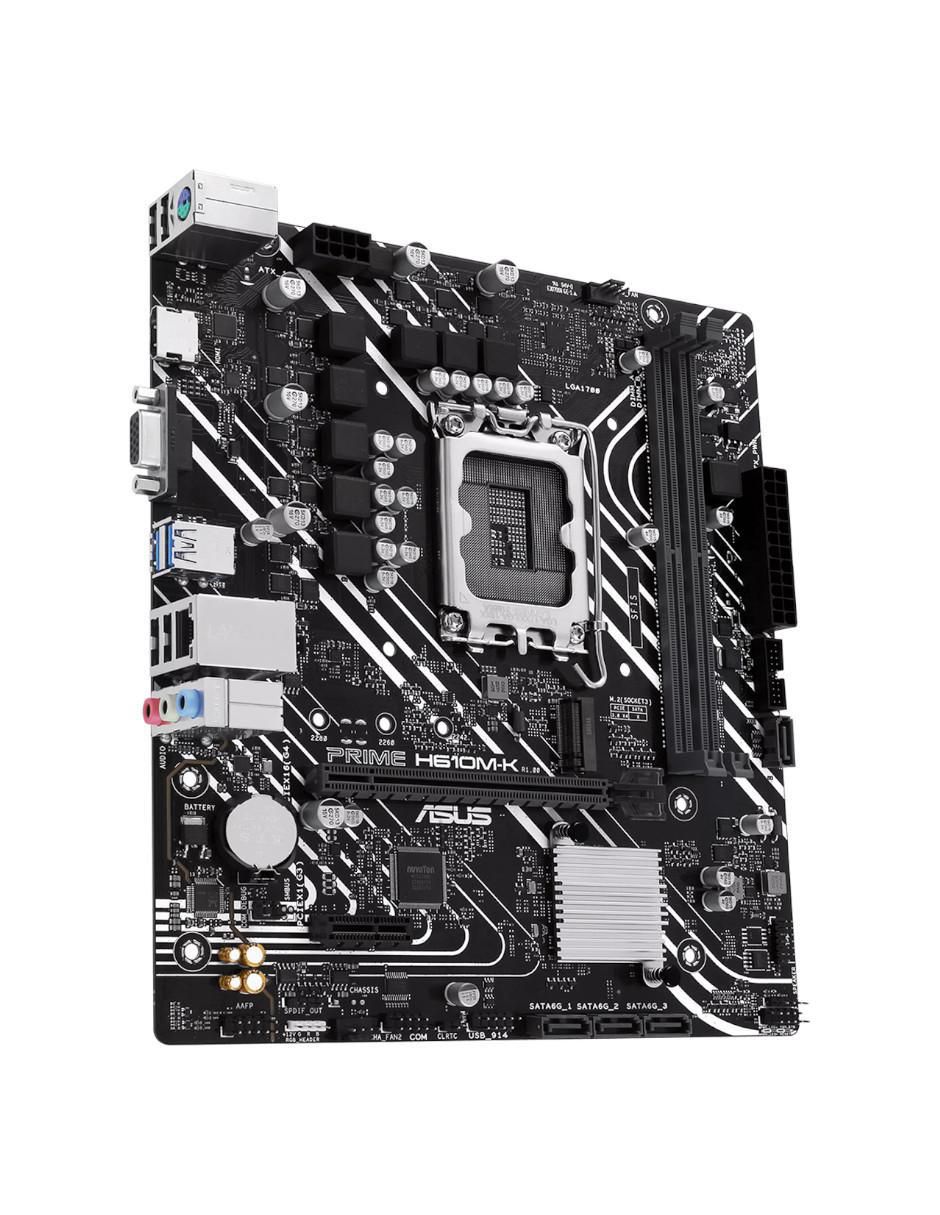 Tarjeta Madre Prime H610M-K compatible con procesador Intel 5