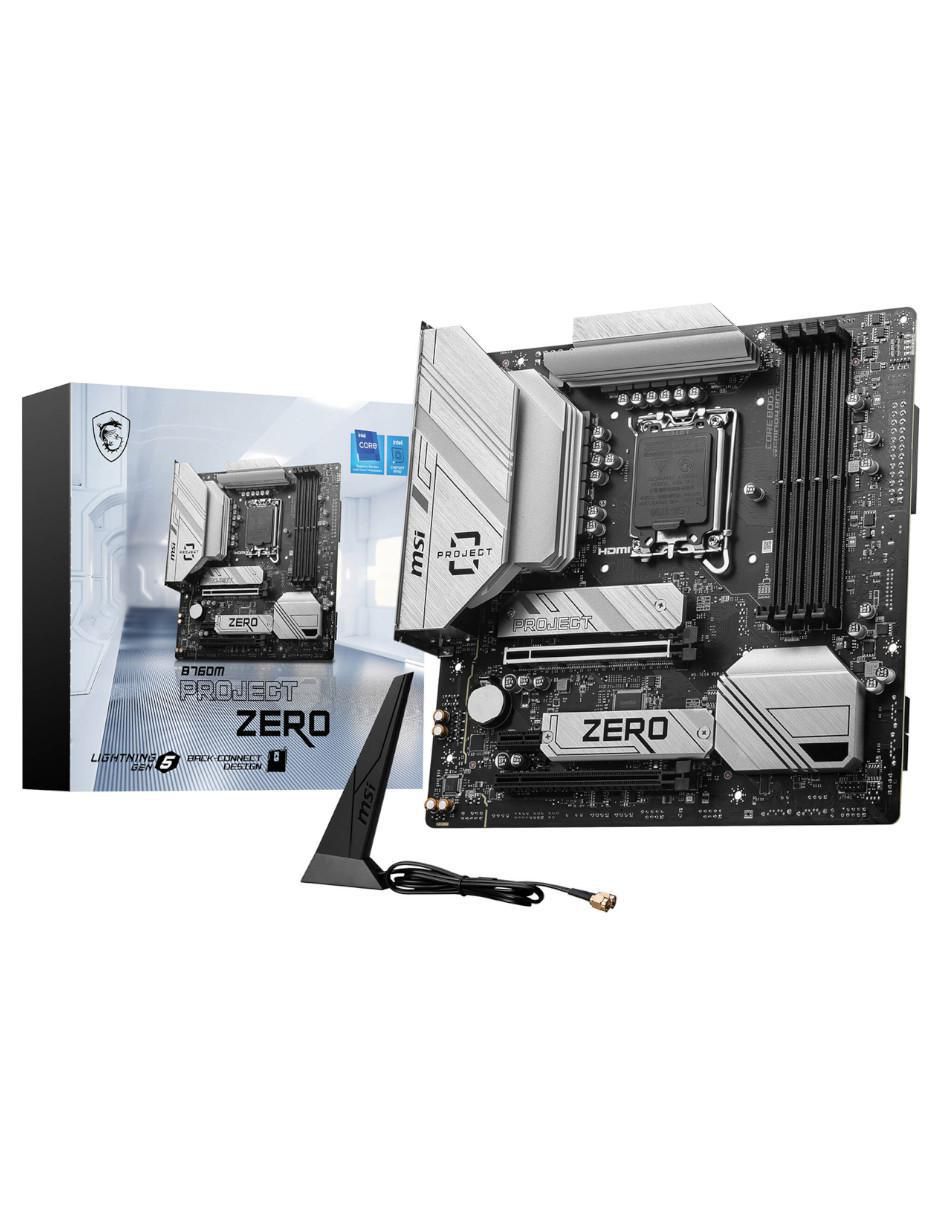 Tarjeta Madre B760M Project Zero compatible con procesador Intel Tarjeta Madre B760M Project Zero compatible con procesador Intel