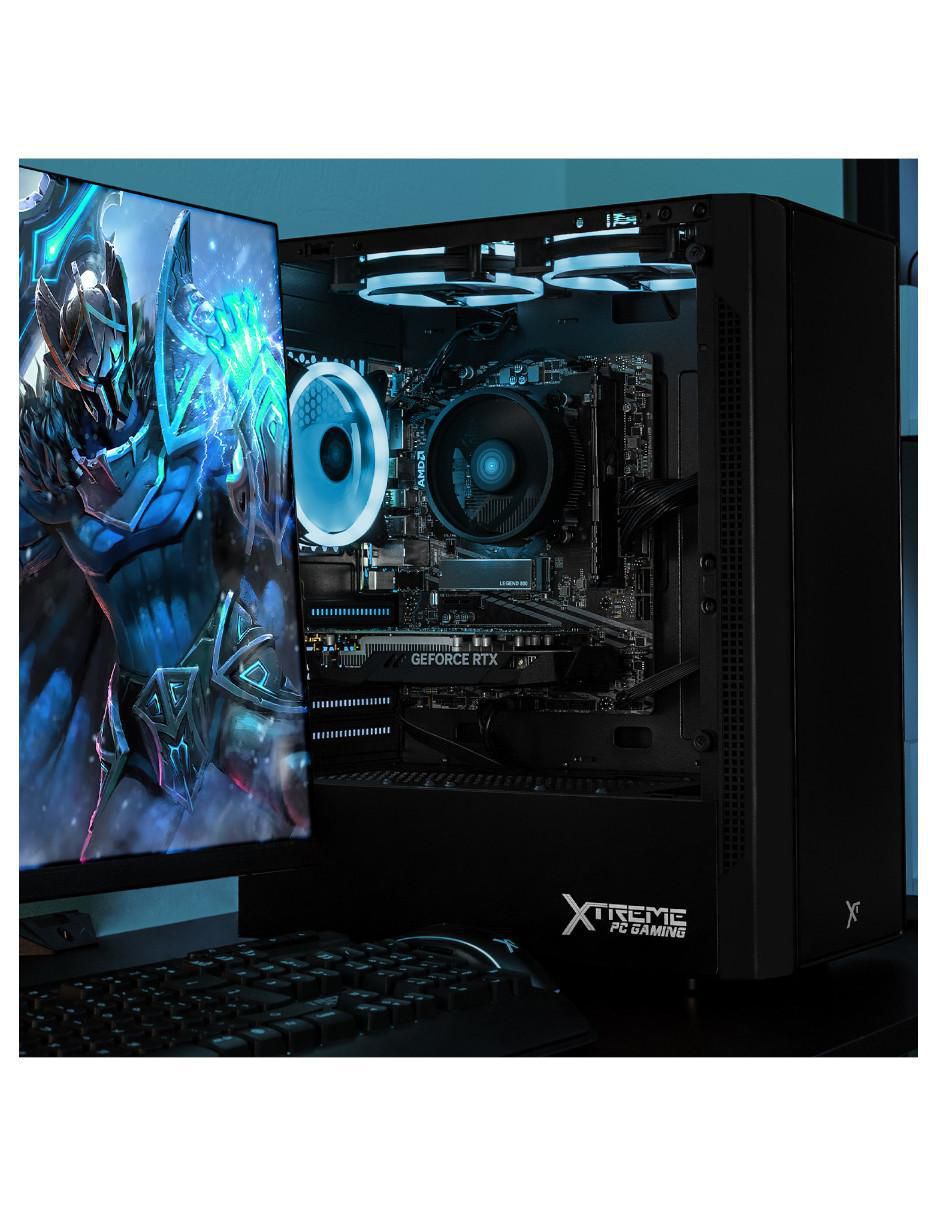 Computadora gamer XTBRR516GB3050N Full HD AMD Ryzen 5 NVIDIA GeForce RTX 3050 16 GB RAM 1 TB SSD 6