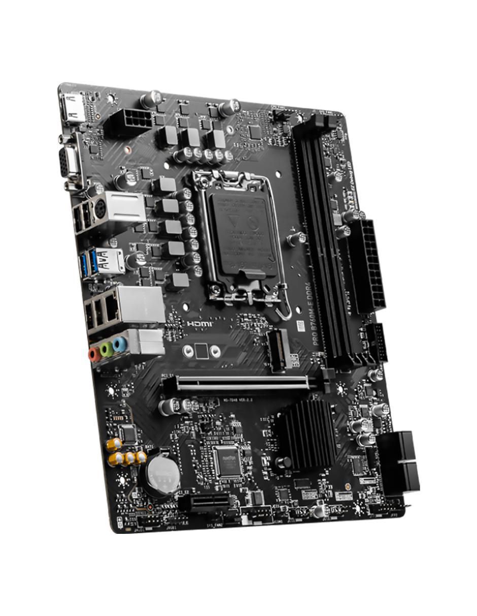 Tarjeta madre Pro B760M-E DDR4 compatible con procesador Intel 2