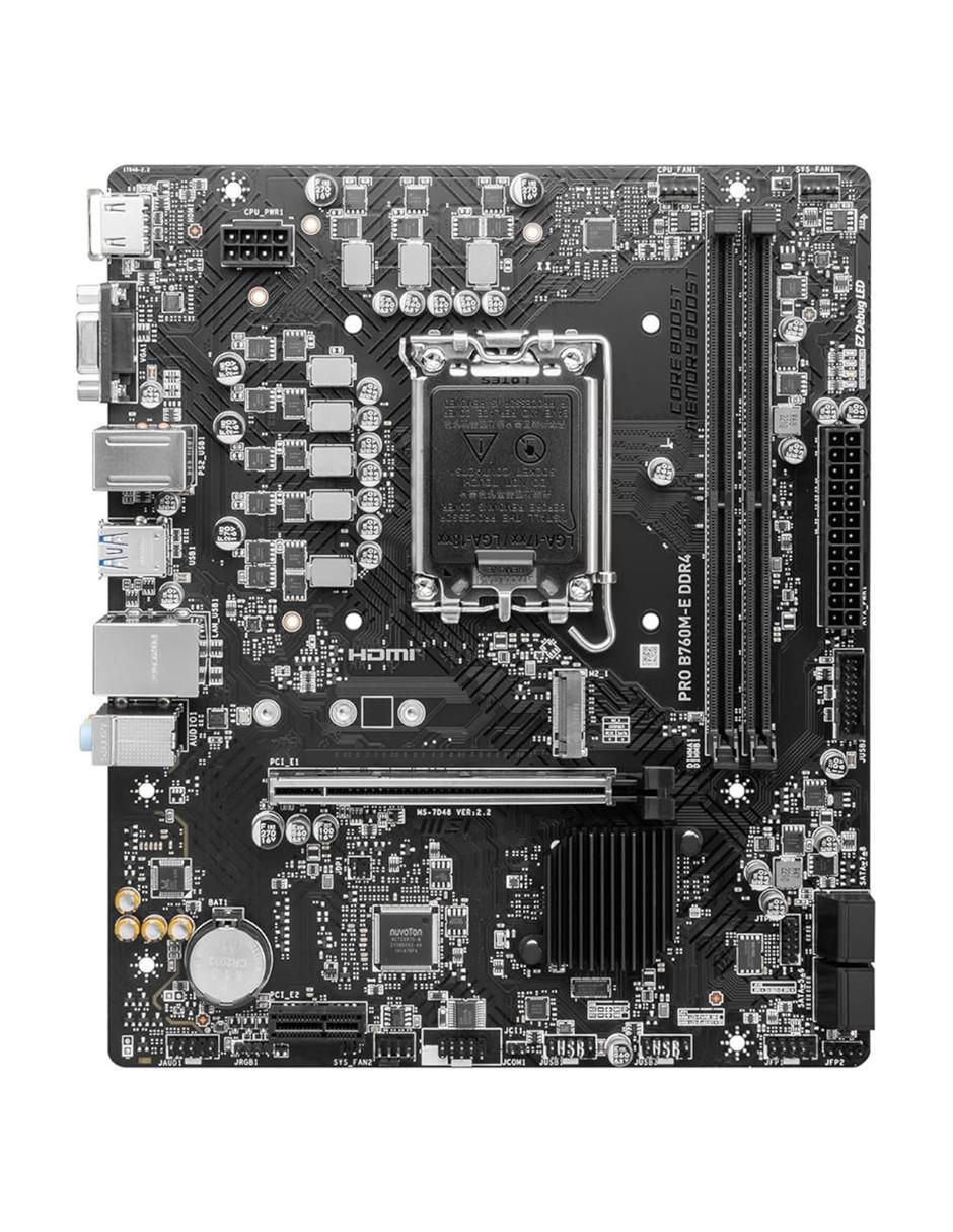Tarjeta madre Pro B760M-E DDR4 compatible con procesador Intel 3