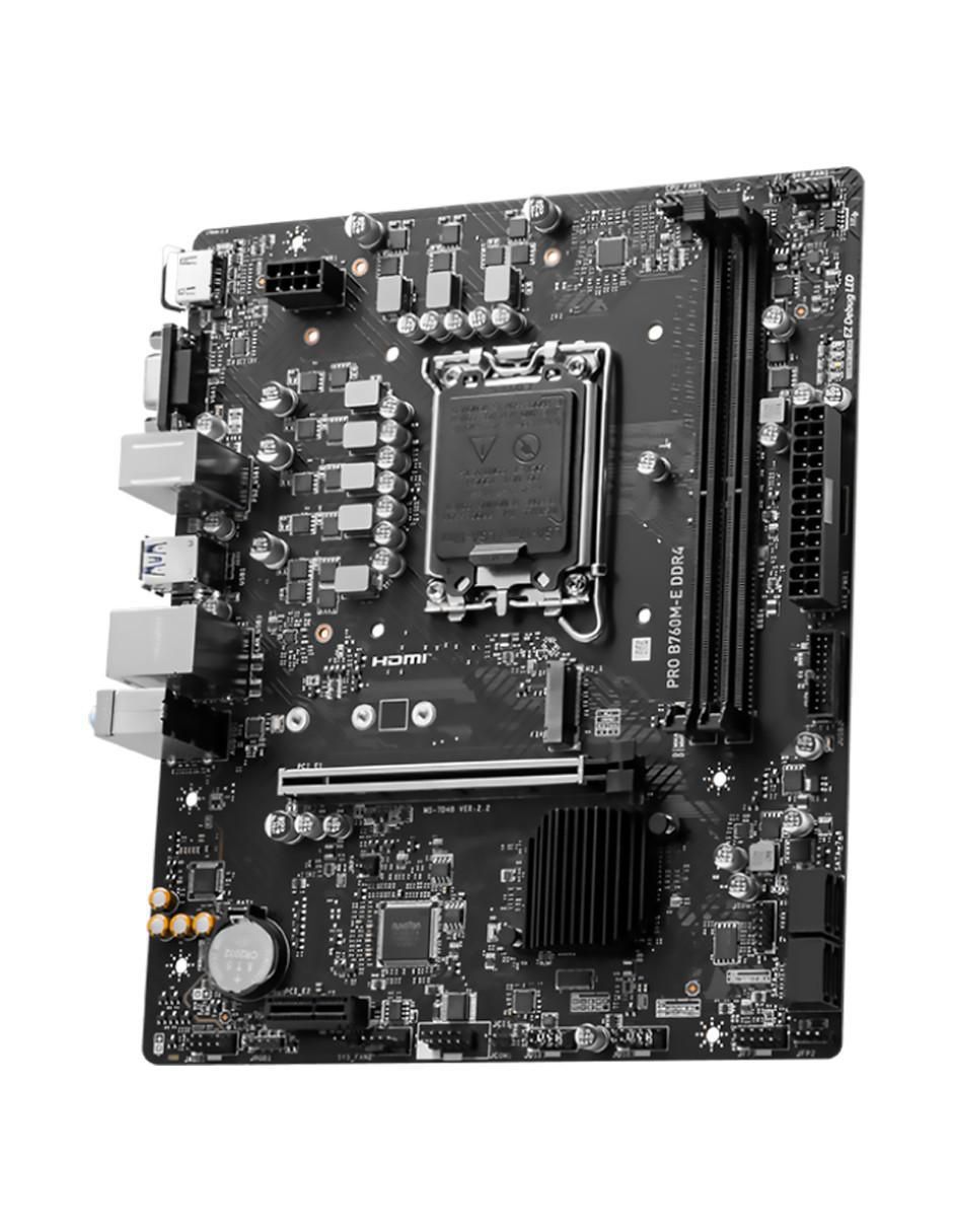 Tarjeta madre Pro B760M-E DDR4 compatible con procesador Intel 4