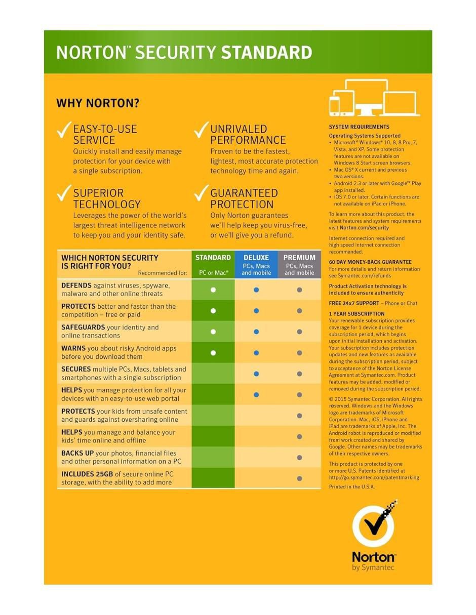 Norton by Symantec Security Standard Antivirus para 1 usuario 2