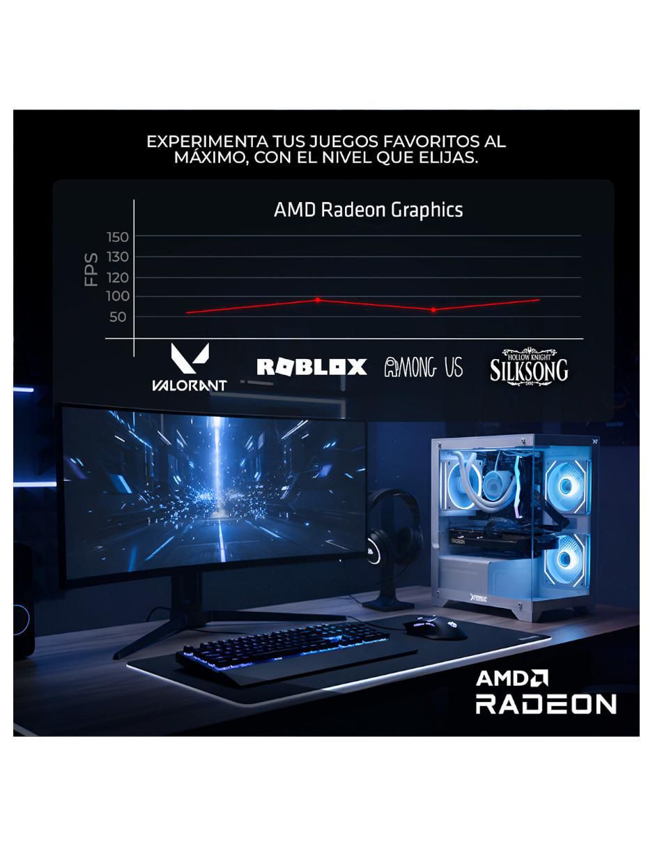 Computadora gamer XTPCR516GBVEGA7P
AMD Ryzen 5 AMD Radeon 7 16 GB Ram 1TB SSD 9