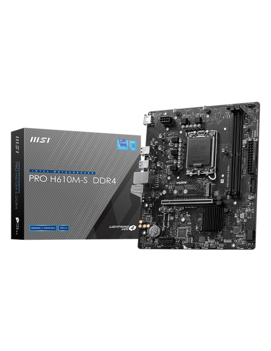 Tarjeta madre Pro H610M S compatible con procesador Intel 4
