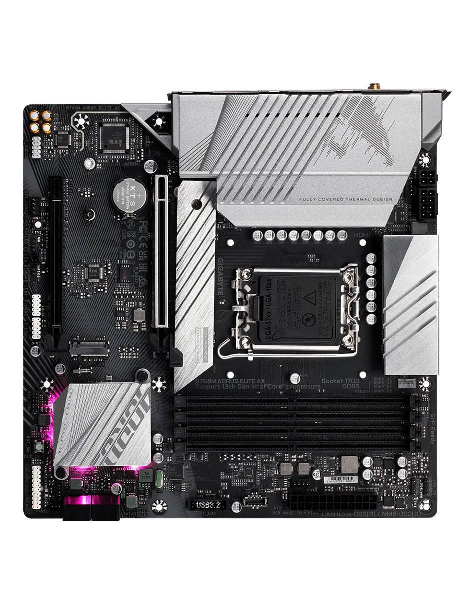 Tarjeta madre B760M Elite Hacha compatible con procesador Intel 4