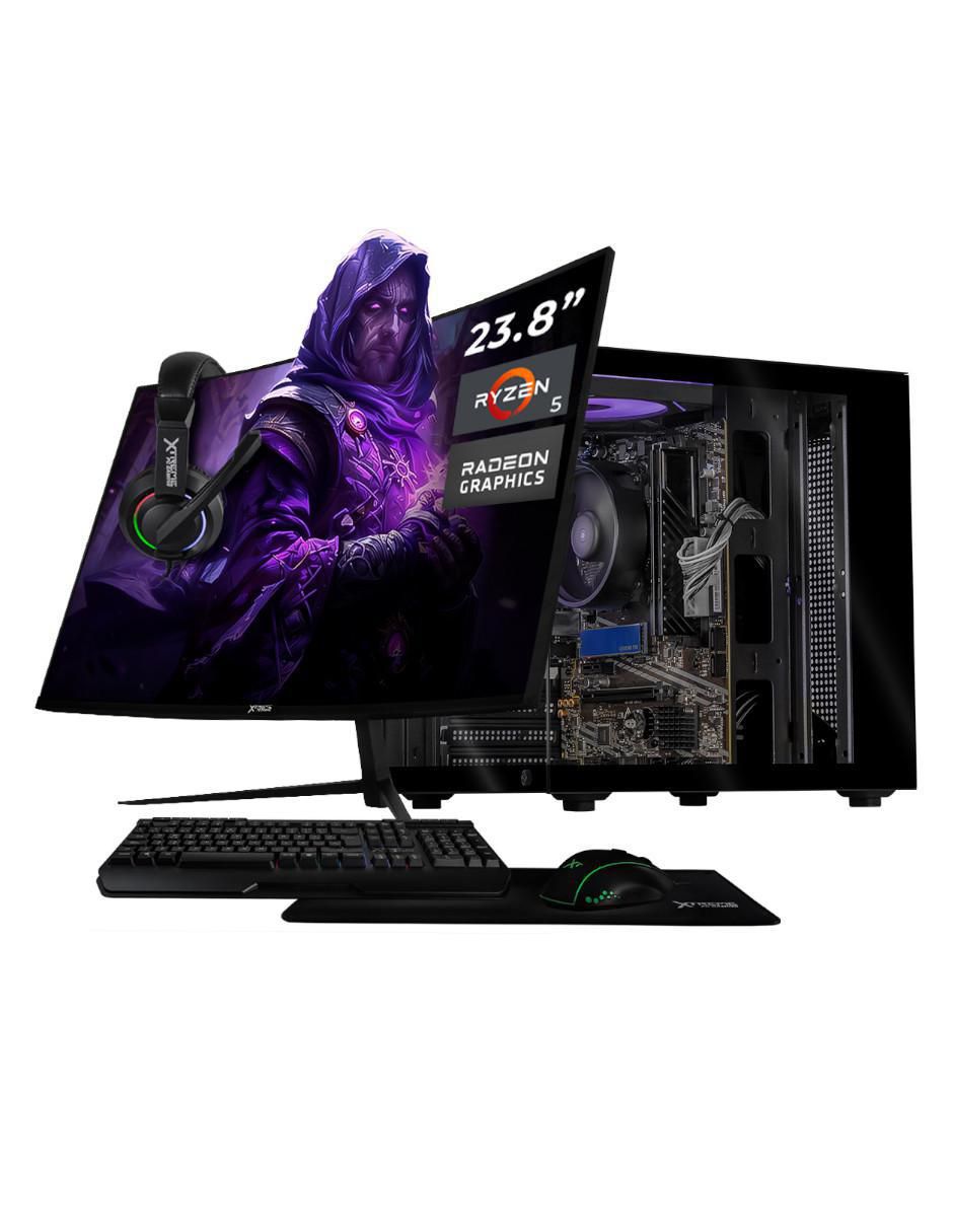 Computadora gamer XTACR516GBRENOIRMB 23.8 pulgadas full hd amd ryzen 5 amd radeon graphics 16 gb ram 500 gb ssd