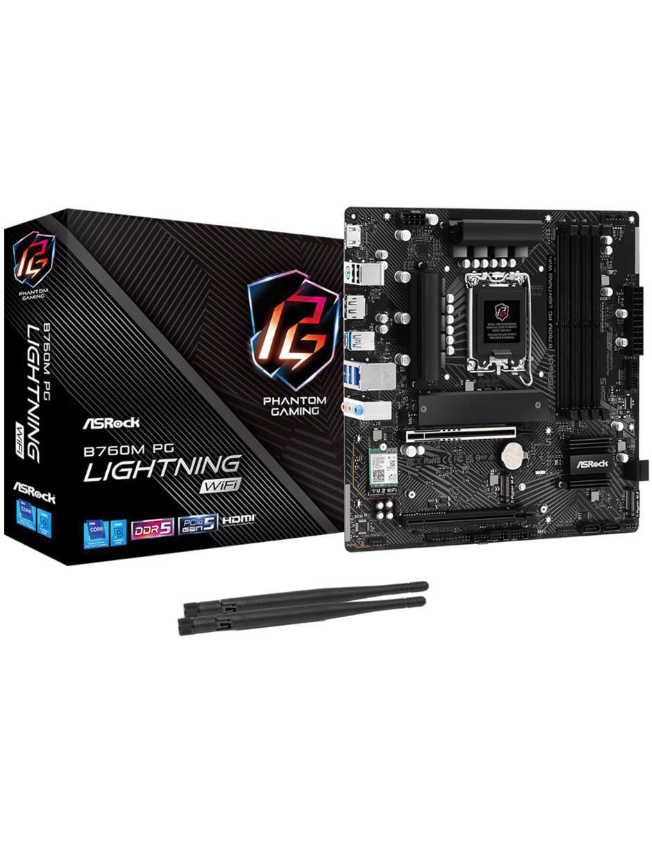 Tarjeta madre B760M Lightning Wifi compatible con procesador Intel Tarjeta madre B760M Lightning Wifi compatible con procesador Intel