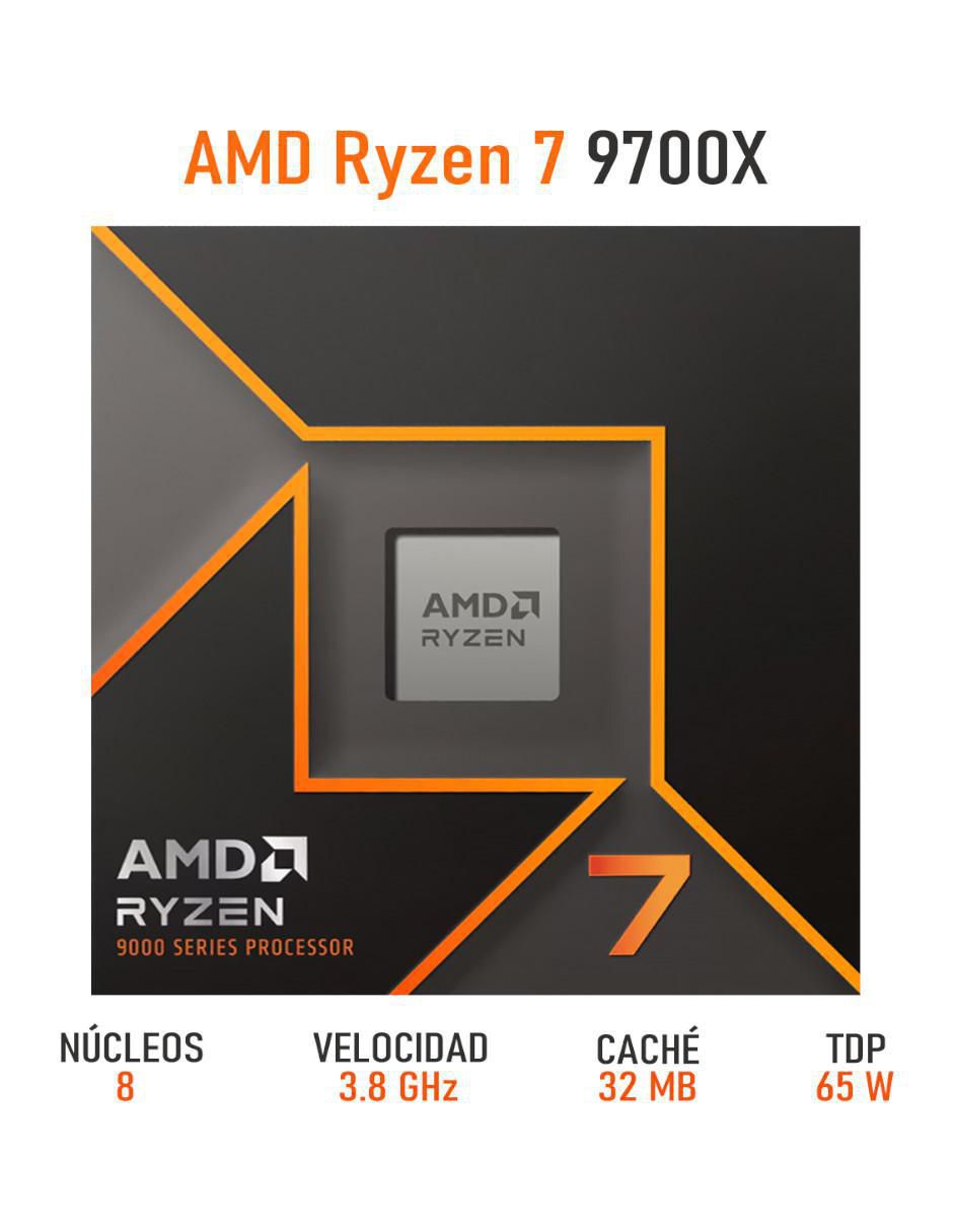 Procesador Ryzen 7 9700X con 8 núcleos 2