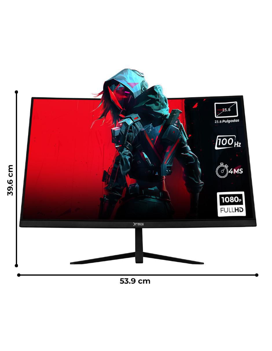 Monitor gamer xtreme pc gaming full hd 23.8 pulgadas clarity