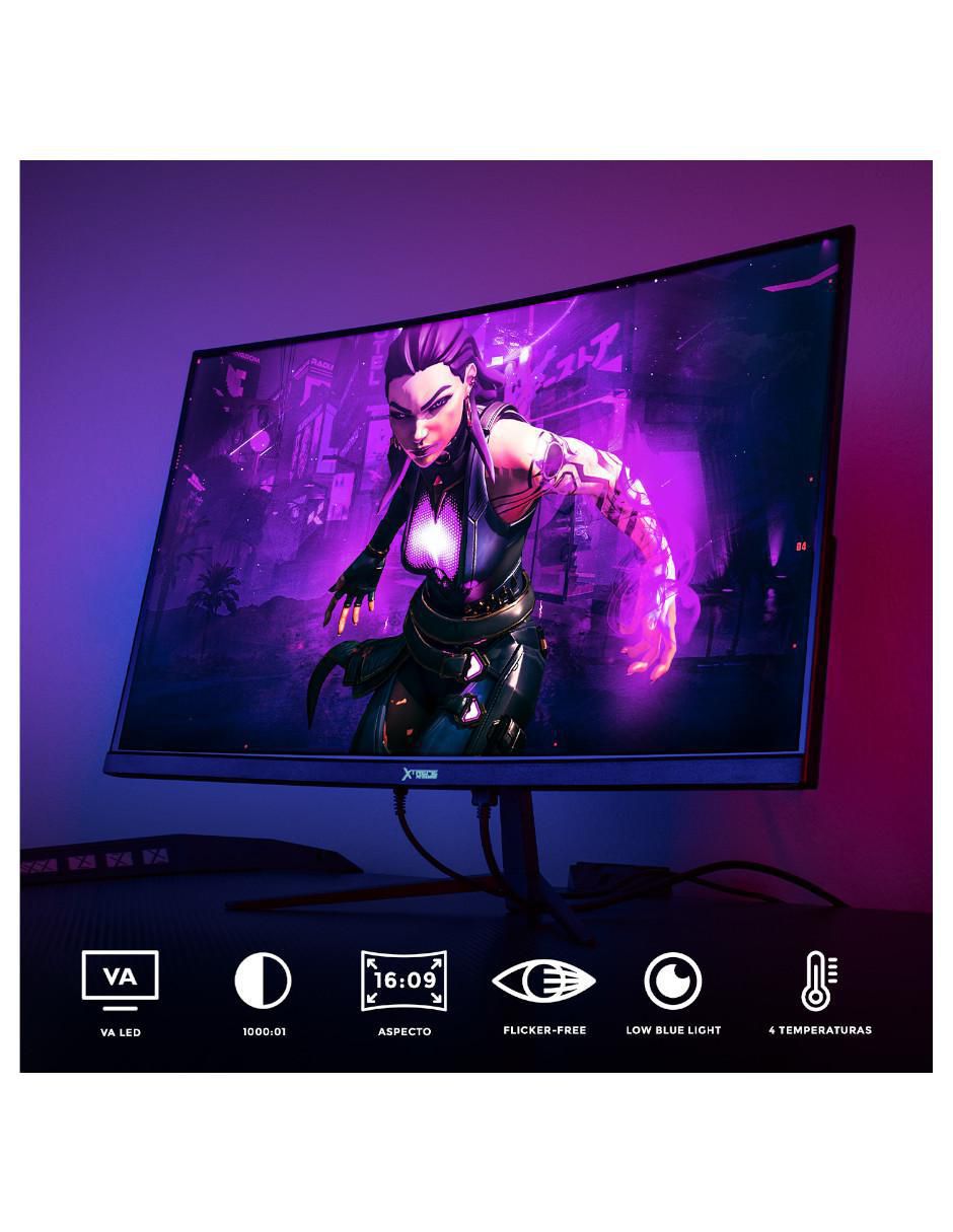 Monitor gamer xtreme pc gaming full hd 23.8 pulgadas clarity