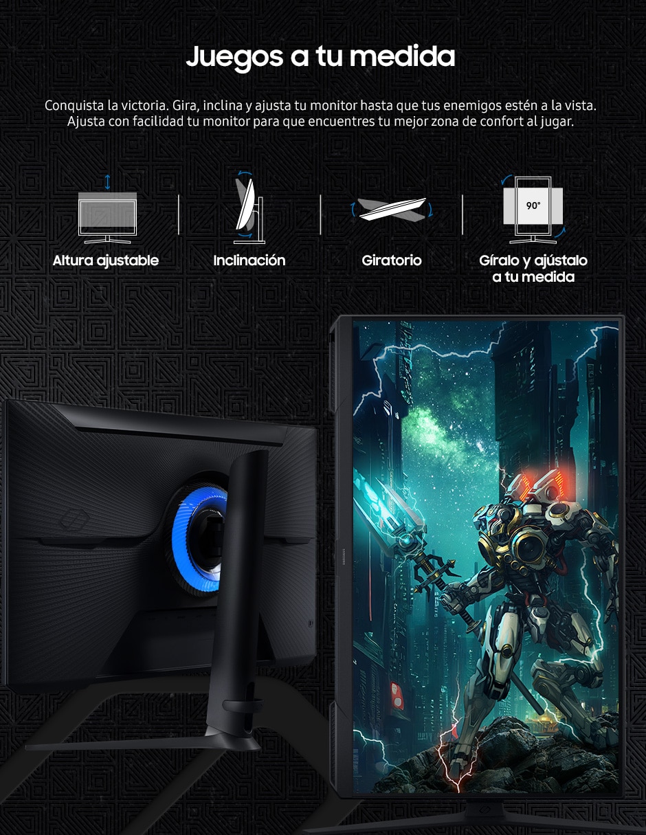 Monitor gamer standard full HD 24 pulgadas LS24DG300ELXZX 7
