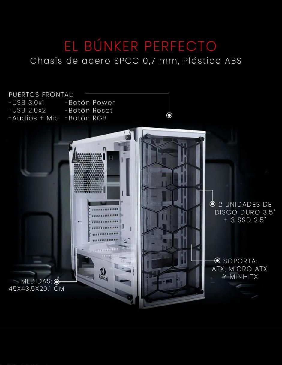 Gabinete Case Wheeljack blanco 3