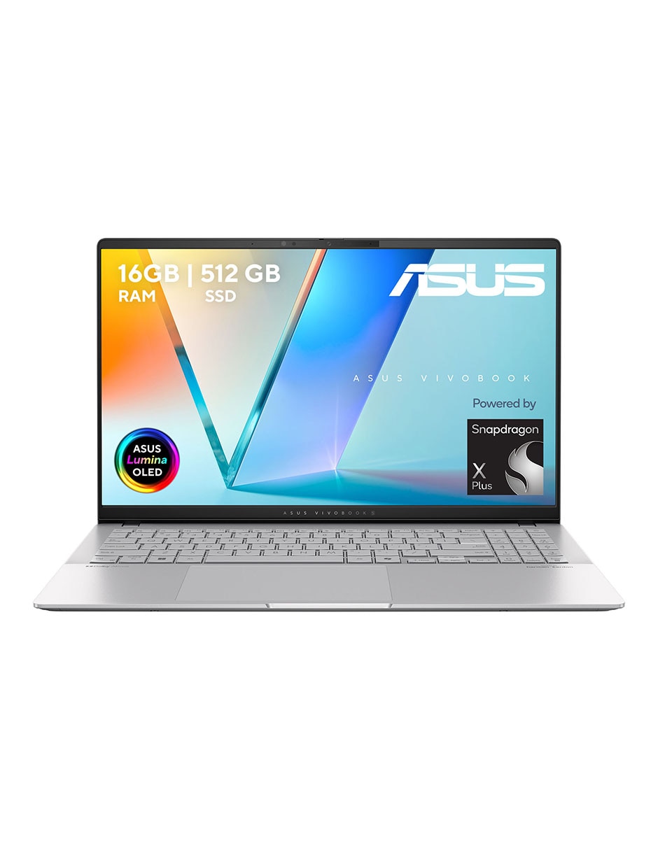 Laptop thin & light Vivobook S 15 OLED 15.6 pulgadas 3K Qualcomm Adreno 16 GB RAM 512 GB SSD