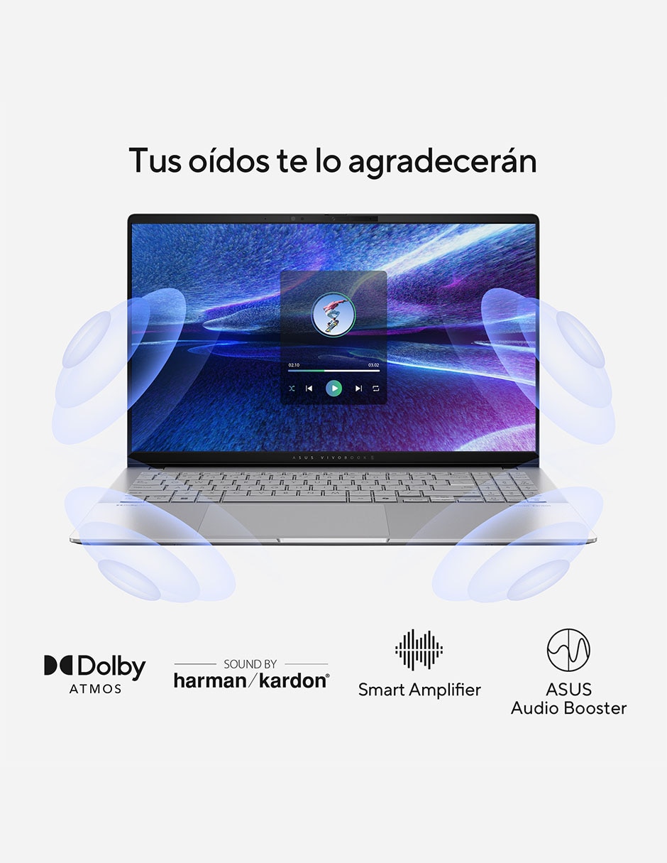 Laptop thin & light Vivobook S 15 OLED 15.6 pulgadas 3K Qualcomm Adreno 16 GB RAM 512 GB SSD 10