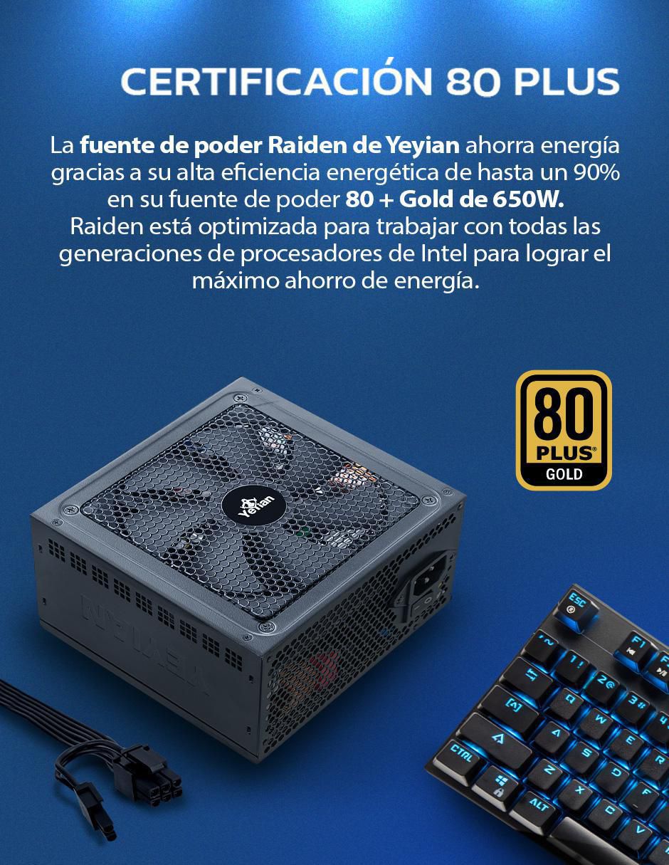Fuente de poder YFG-65002-01_650W_GOLD 9