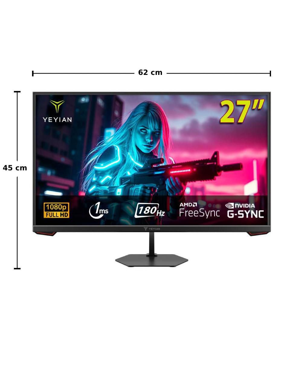 Monitor gamer standard full HD 27 pulgadas 180HzAvanceYMF-IPF27G1 13