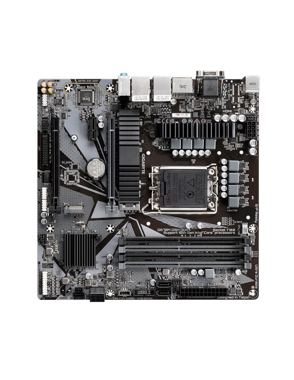 Tarjeta madre Q670M D3H DDR4 con procesador Intel 2
