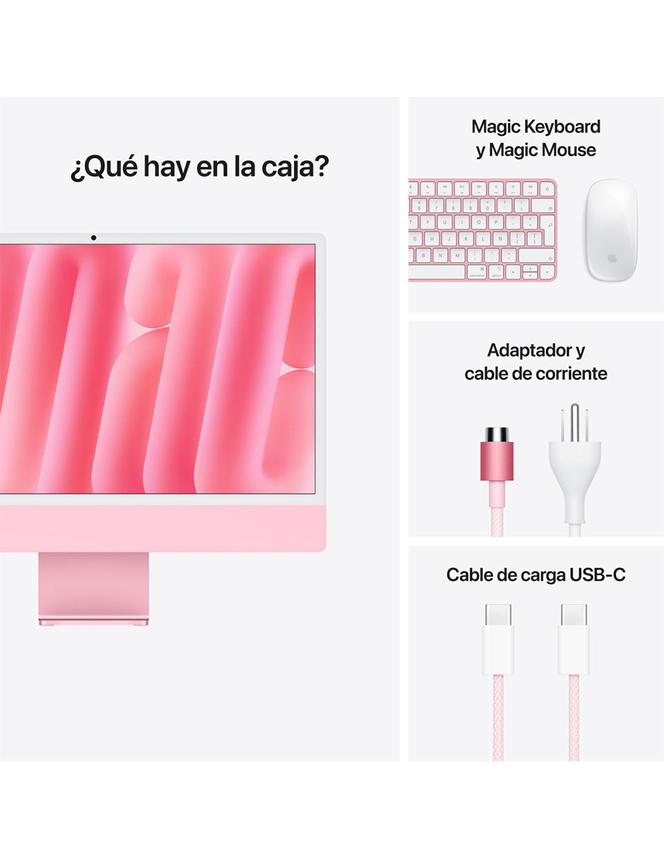 iMac 24 pulgadas M4 Integrada 16 GB RAM 256 GB SSD 5