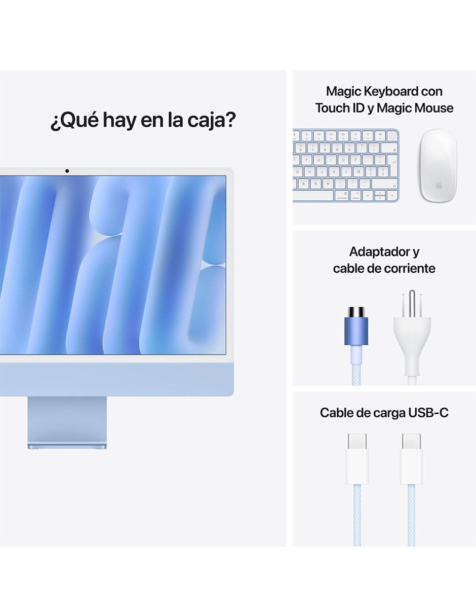 iMac 24 pulgadas M4 16 GB RAM 256 GB SDD 5