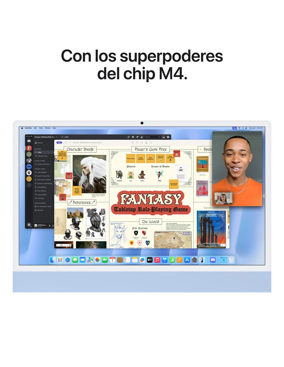 Computadora all in one iMac 24 pulgadas 24 pulgadas HD M4 16 GB RAM 256 GB SSD 4