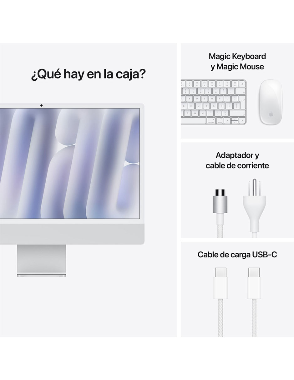 iMac 24 pulgadas M4 Integrada 16 GB RAM 256 GB SSD 5