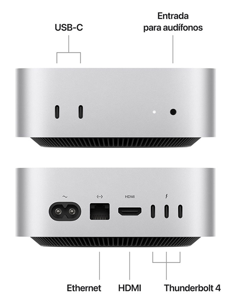 Computadora all in one Mac Mini M4 HD M4 24 GB RAM 512 GB SSD 2