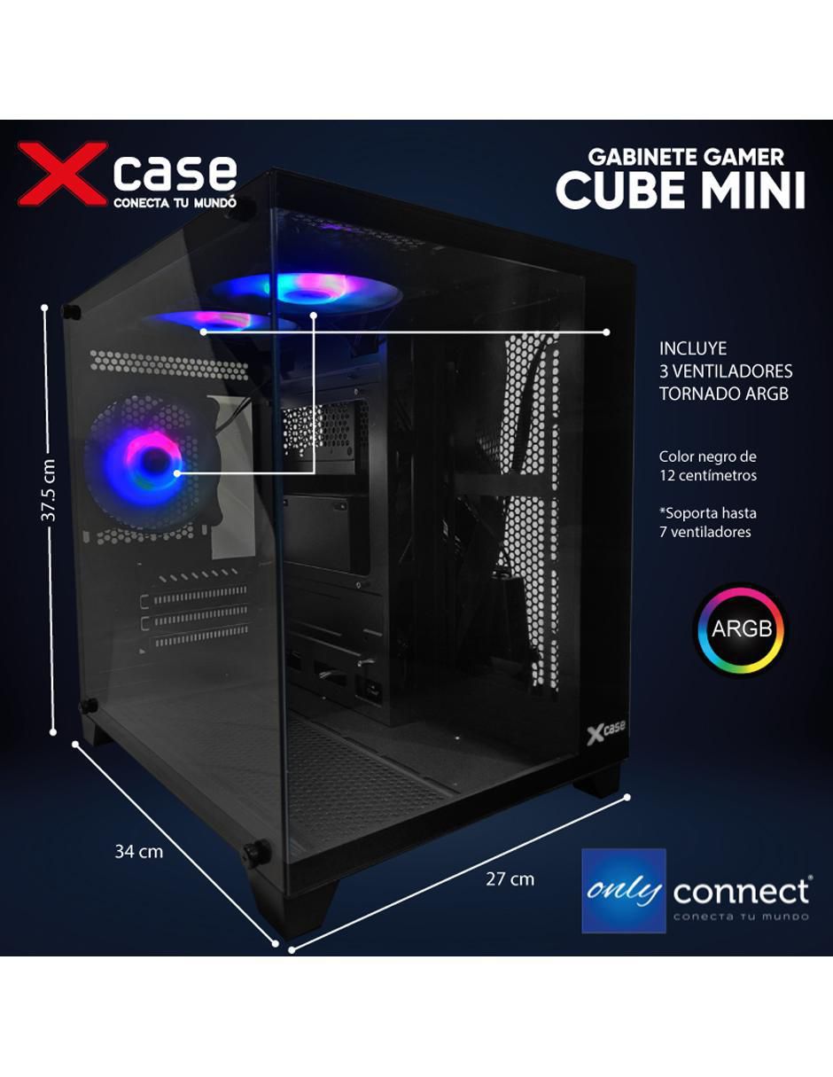 Kit de gabinete gamer xcase cube 3 ventiladores