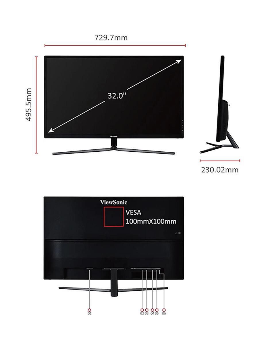 Monitor standard full HD 32 pulgadas VX3211-2K-MHD 7