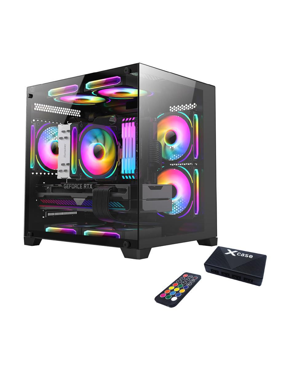 Kit de gabinete gamer xcase 7 ventiladores space