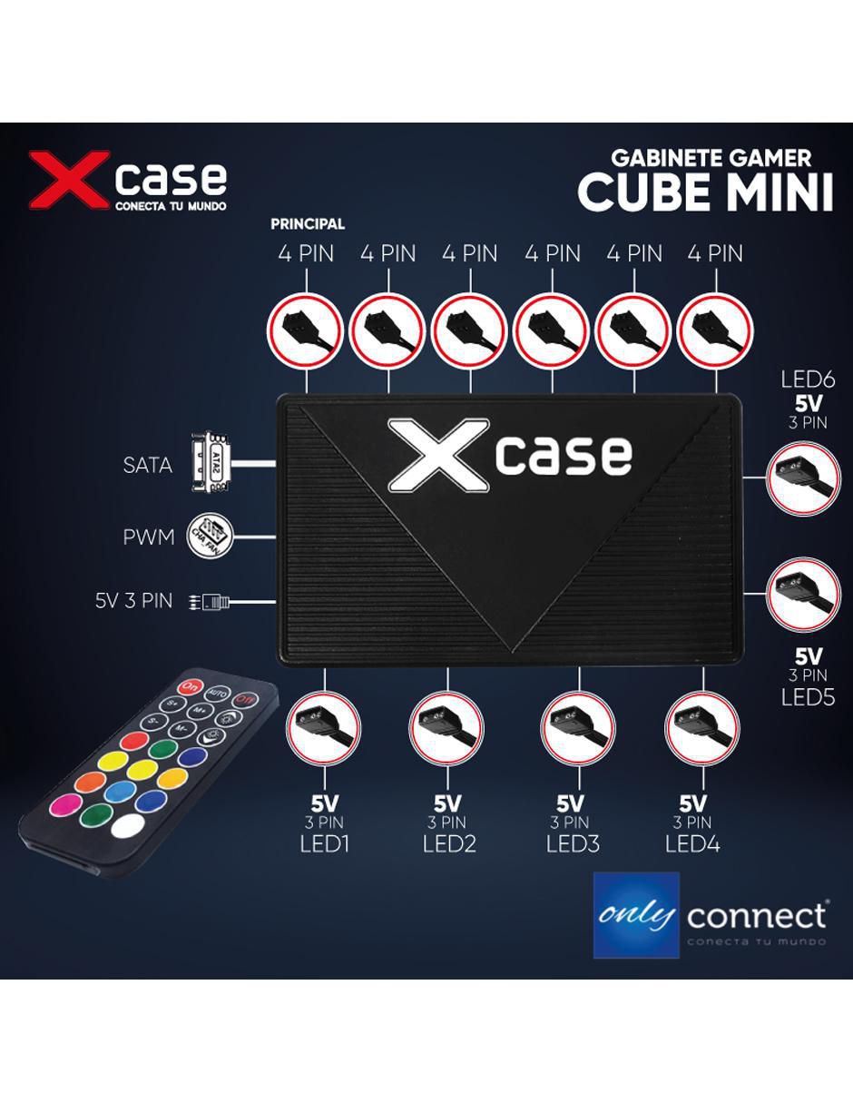 Kit de gabinete gamer xcase 7 ventiladores space