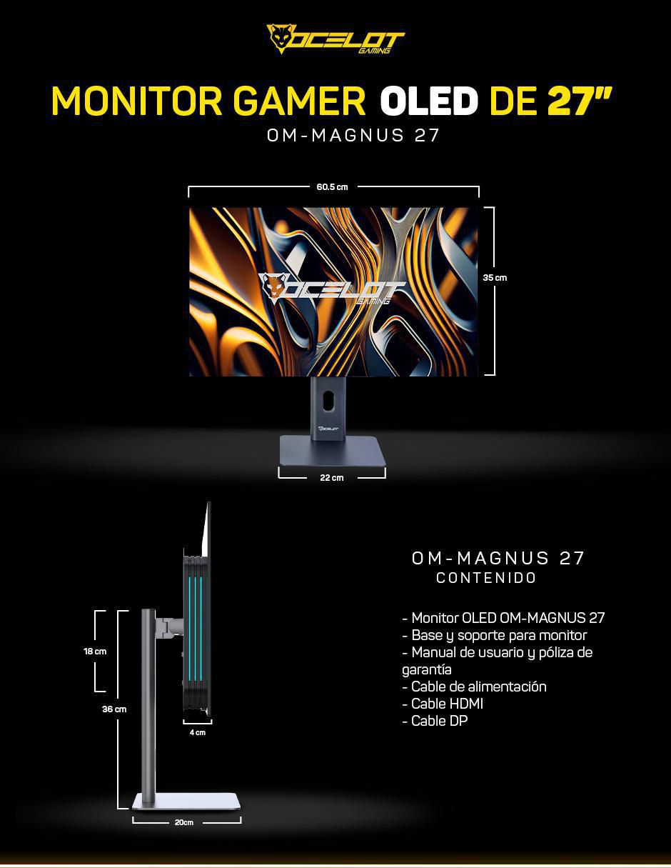 Monitor gamer standard 2K 27 pulgadas OM-Magnus 27 12