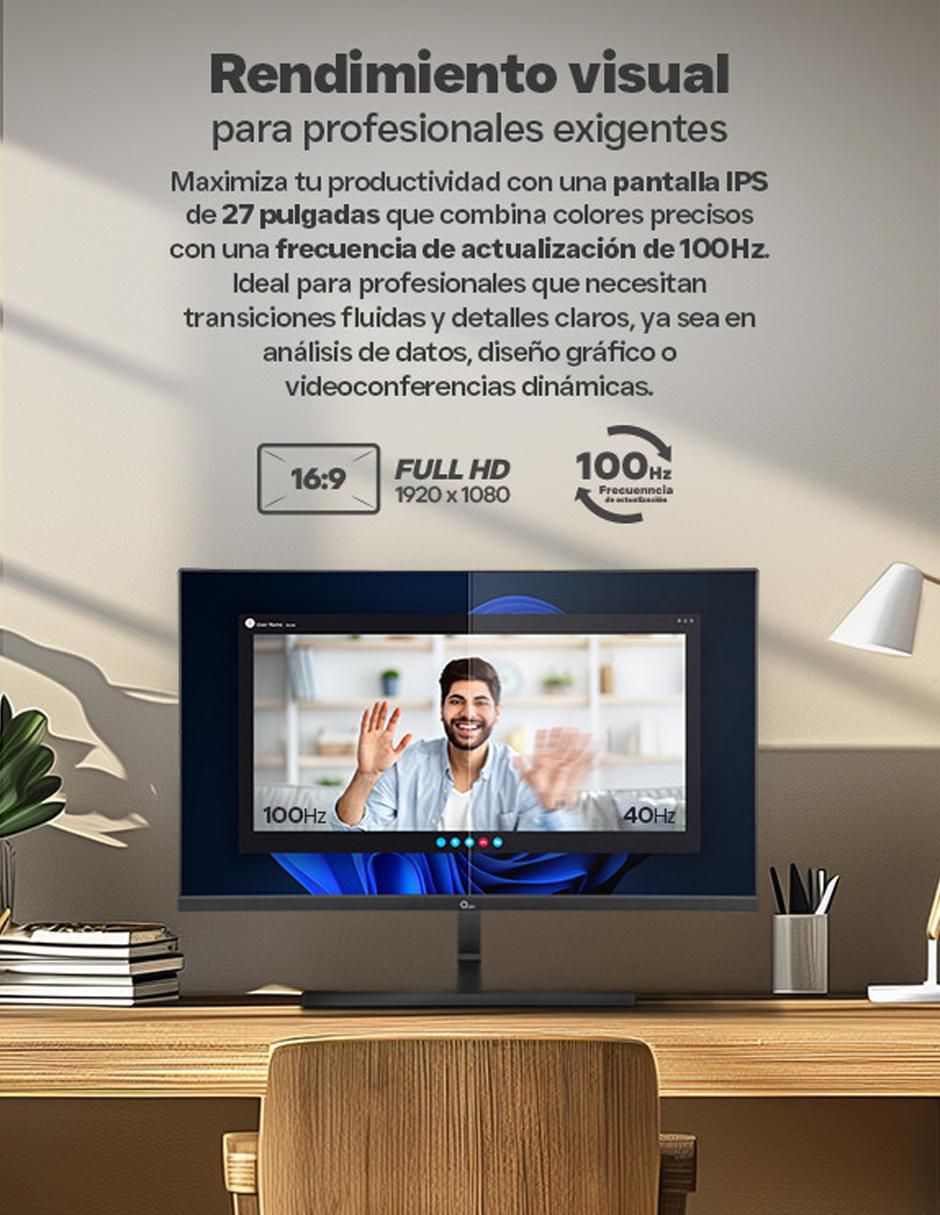 Monitor standard full HD 27 pulgadas QMF-IPF27-01 FHD_100Hz 6