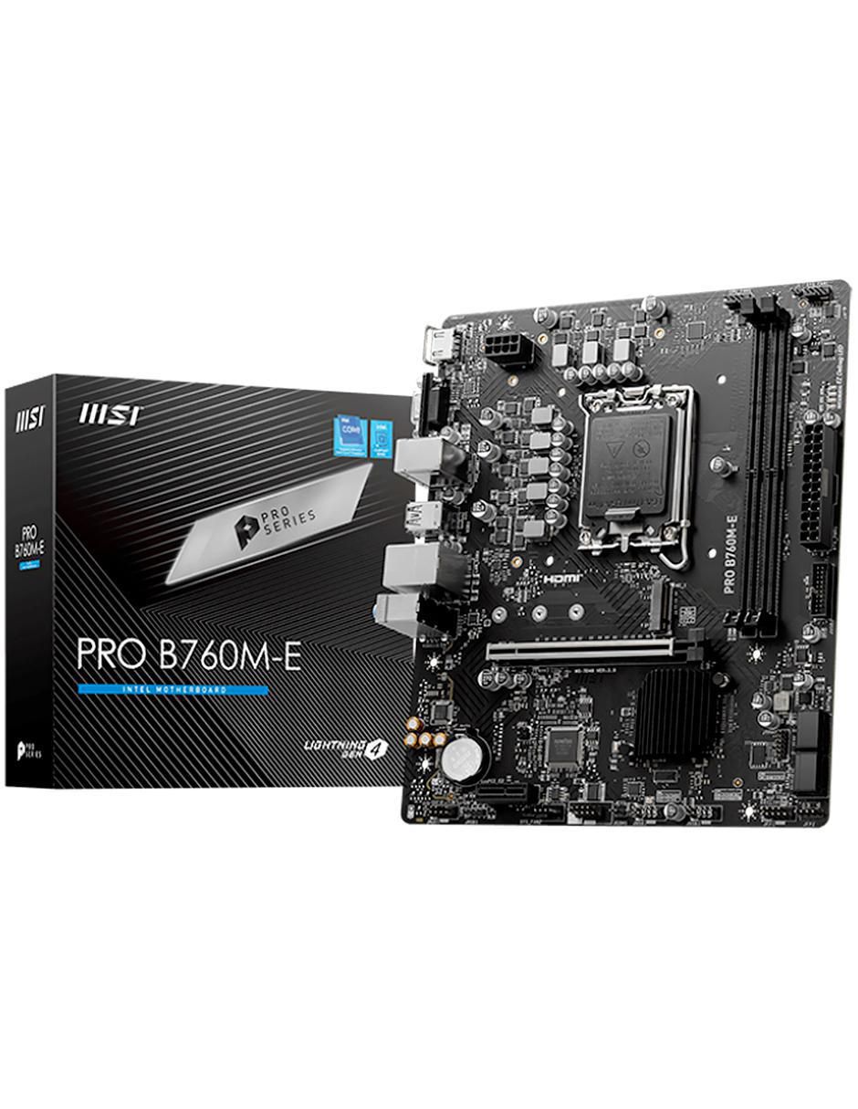 Tarjeta madre Pro B760M-E compatible con procesador Intel